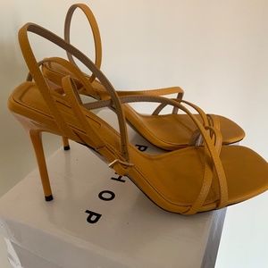 Topshop Rise Orange Strappy Heel
